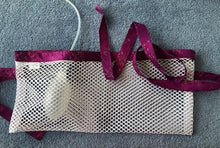 Load image into Gallery viewer, Purple & Gold Shower Mesh Surgical Drain Holder