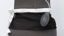 Charger l&#39;image dans la galerie, Shower / Everyday Quick Dry Mesh Post-Surgical Drain Holder Black with White Cotton Trim
