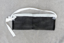 Charger l&#39;image dans la galerie, Shower / Everyday Quick Dry Mesh Post-Surgical Drain Holder Black with White Cotton Trim
