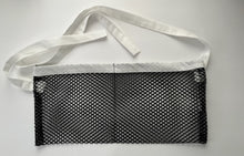 Charger l&#39;image dans la galerie, Shower / Everyday Quick Dry Mesh Post-Surgical Drain Holder Black with White Cotton Trim
