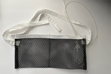 Charger l&#39;image dans la galerie, Shower / Everyday Quick Dry Mesh Post-Surgical Drain Holder Black with White Cotton Trim
