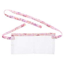 Charger l&#39;image dans la galerie, White Mesh Post Surgical Drain Garment with soft cotton Pastel Splash trim fits to 3x- Holds 4 to 6 JP Drains or 2 Blake Drains.
